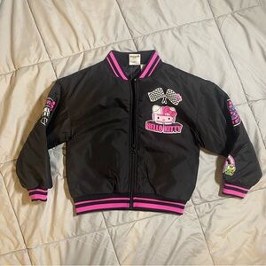 Hello Kitty Kids Puffer Jacket in Black and Pink NWOT